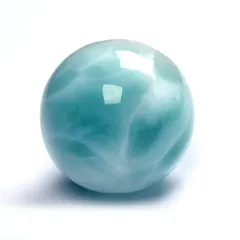  〔D424-6〕高品質 ドミニカ産 ラリマー 丸玉 スフィア 置物 約23mm