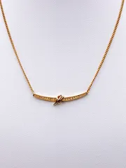 NINARICCI/ニナリッチ　ネックレス　スマイルネックレス　ゴールド/ラインストーン　ヴィンテージ　SH319