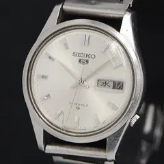 AT セイコー セイコー5 21石 6119-7010 シルバー文字盤 デイデイト メンズ腕時計 KRK 2000000