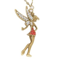 ネックレス ペンダント フェアリー アンティーク ピクシー 妖精 ラインストーン