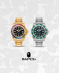 A Bathing Ape Type 1 Bapex Crystal Stone Watch  1J30-187-008