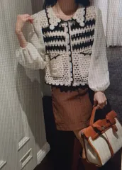 (海外発送) ニット ベスト ブラウス