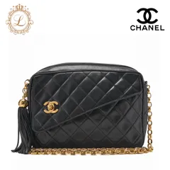 CHANEL シャネル　ショルダーバッグ　マトラッセ ココマーク フリンジ付き ビジューチェーンショルダー ラムスキン 黒（ゴールド金具） ミニショルダーバッグ レディースバッグ ハイブランド【中古】【送料無料】