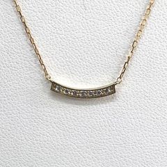 【スタージュエリー】ダイヤモンド ネックレス　K18 K10 0.04ct 40cm 1.3g
