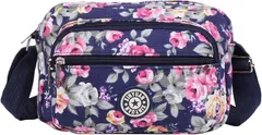 ドナリー ミニ ショルダーバッグ 斜めがけ 花柄 レディース(ネイビー,  Sサイズ)