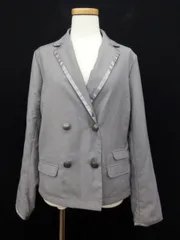 アースミュージック&エコロジー EARTH MUSIC & ECOLOGY ジャケット テーラード ダブル フラップポケット M グレー /km