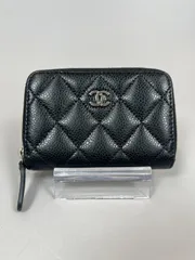 【美品】CHANEL キャビアスキン　マトラッセ　コインケース