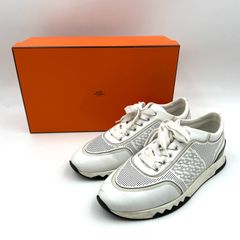 【美品】HERMES　エルメス　C-アディクト　スニーカー　シューズ　42サイズ　Hロゴ　白　ホワイト　レシートあり