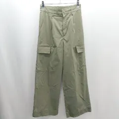 ◇ ⊇ moment+ モーメントプラス タック入り セミワイドカーゴパンツ サイズM カーキ レディース E  【1502060033046】のサムネイル