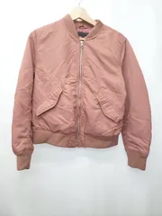 ◇ ⊇ UNIQLO ユニクロ 長袖 MA-1 ブルゾン サイズL ピンク系 レディース E  【1505290029094】
