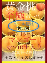 予約商品　クール便発送商品！８月下旬～9月下旬にかけ順次発送予定　至極の一品。自信あり！濃厚な甘さはマンゴー以上！？黄金に輝く 木成り熟成・黄金桃のサムネイル