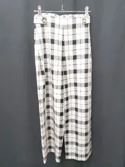 ◇ ⊂ URBAN RESEARCH DOORS チェック ワイド　パンツ サイズ36 アイボリー レディース P  【1409250016462】