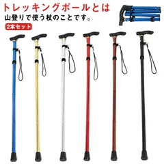 トレッキングポール T字型 2本セット 折りたたみ 軽量 トレッキングステッキ 登山 ストック スティック Tグリップ 杖 アルミ製 5段伸縮式 ウォーキングポール コンパクト ハイキング アウトドア#sour1946