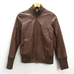 Z■アンドエー/AND A ラム革 レザージャケットJKT■茶【レディース38】LADIES/186【中古】