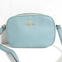 美品 COACH コーチ ミニ ジェイミー カメラバッグ ショルダーバッグ CA069 ブルー レディース 古着 中古 USED