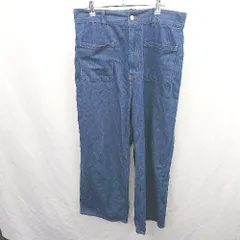 ◇ Θ Emma エマ 無地柄 バギーパンツデニム サイズ3L インディゴブルー系 レディース E  【1507280011065】