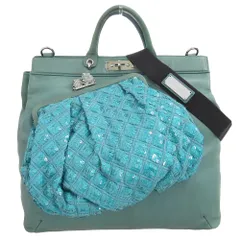 美品 マークジェイコブス MARC JACOBS 2018年 Sequin Small Duffy Frog ビジュー レザー 2way ショルダー ボディ トート ハンド バッグ 蛙 レディース