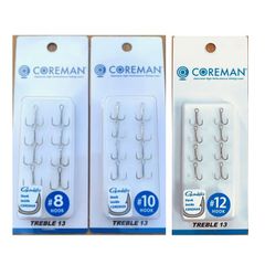 新品 コアマン(Coreman) コアマントレブル13 (#8/#10/#12) トレブルフック