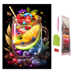 SENTO JONA ダイヤモンドアート アートパネル 四角いビーズ キット ビーズアート 手芸 ダイヤモンドペインティング スクエア 30x40cm (3) [3]