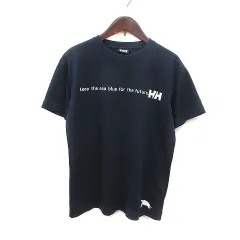 ヘリーハンセン HELLY HANSEN Tシャツ カットソー クルーネック プリント 半袖 S 紺 ネイビー 白 ホワイト /MSのサムネイル