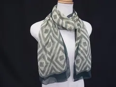 ■美品■ GIORGIO ARMANI ジョルジオアルマーニ スカーフ ストール ショール レディース グリーン系 DI4069
