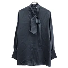 Loro Piana ロロピアーナ ボウタイ シルクブラウスシャツ FAI7219 ネイビー 46のサムネイル