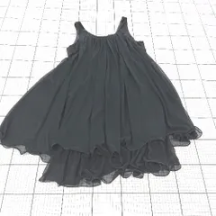 ◇ ⊂ SCOTCLUB スコットクラブ シフォン フリル レース ノースリーブ ミニ ワンピース サイズ9 ブラック系 レディース E  【1509300004613】