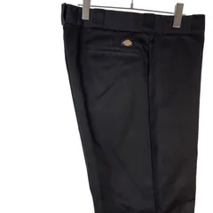 90sUSA製Dickiesディッキーズ874ワークパンツ黒ブラックツイル生地ロゴタグワンポイントvintageヴィンテージ50117
