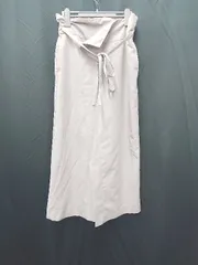 ◇ Θ nano universe ナノユニバース SHELTECH ウエストリボン ロング ナロー スカート サイズF グレージュ系 レディース E  【1507230005687】