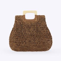 ストローバッグ　かごバッグ　手提げバッグ　サマーバッグ　サブバッグ　かご編み　リゾート　夏休み　ビーチ　大容量　大人　丈夫　可愛い　オシャレ　トラベル　使いやすい　ポシェット　軽い　２WAY　ファスナー付き