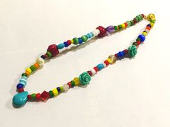 【年末SALE】カラフルビーズ　ネックレス　#N33