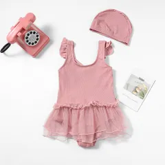 ☆ ピンク ☆ 140cm ☆ キッズ 水着 女の子 ワンピース レース 水着 ワンピース 女の子 キッズ レース 子供水着 みずぎ オールインワン 子ども用水着 子供用水着 ワンピース水着 キッズ水着 スイムウェア 可愛い かわいい ガールズ