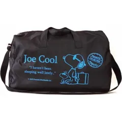 PEANUTS スヌーピー 大型折りたたみボストンバッグ ジョー・クール BK