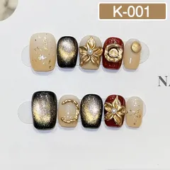 秋冬新作 ネイルチップ 10月 マグネット ジェル風 10枚セット 手作り ネイルアート 秋冬ネイル フレンチネイル 季節カラー ジェルネイル ネイルチップ つけ爪 専用両面テープ