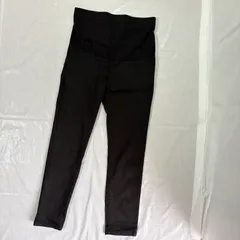 美品 LEPSIM レプシィム レディース マタニティ パンツ S ブラック 細身 スリム ストレッチ ウエストゴム 妊婦 妊婦服 おしゃれ カジュアル お仕事着