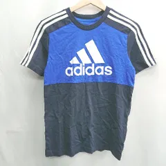 ◇ ⊂ ◎ ●未使用● adidas アディダス キッズ 子供服 半袖 カットソー サイズ160 ブルー系 男の子 E  【1502030002041】