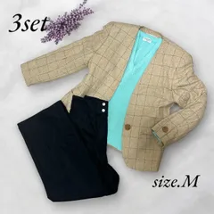 【a1260a2832a3190】コーデ売り✨️シルクジャケット×ボリュームニット×タック入りワイドパンツ、スラックス