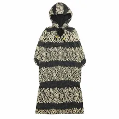 ダイアグラム グレースコンチネンタル Diagram GRACE CONTINENTAL 花柄 刺繍 ワンピース フーディー 長袖 メッシュ レース ハーフ 膝丈 パーカー プルオーバー チュニック 36 紺 ネイビー アイボリー レディース