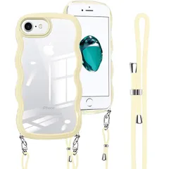 iPhone SE ケース クリア ショルダー iPhone SE2 iPhone SE3 カバー 肩がけ 首掛け iPhone8 iPhone7 韓国 おしゃれ 斜めかけケース 可愛い かわいい 薄型 透明 軽量 シリコン TPUバンパー アイフォン S 0