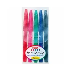 ぺんてる 水性ペンセットサインペン 5色セット S520-5 