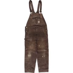 古着 カーハート Carhartt ダブルニー ダック オーバーオール メンズw37相当/eaa565912