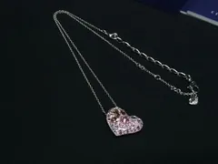 ■新品同様■ SWAROVSKI スワロフスキー カラーストーン ハート ネックレス ペンダント アクセサリー レディース シルバー系 BP4392