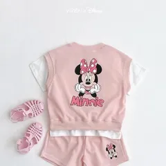 ミニーちゃん　上下セットアップ　かわいい　おしゃれ　お揃い　女の子 赤ちゃん　ピンク　80