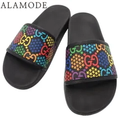 GUCCI(グッチ) GGサイケデリック スライドサンダル サンダル アパレル 靴 シューズ スライダーサンダル 6 ラバー ブラック黒 マルチカラー 610089 ユニセックス 40802131894【中古】【アラモード】