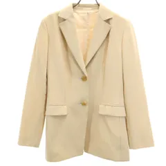 BURBERRY バーバリー シルクブレンド テーラードジャケット 38 ベージュ 三陽商会 レディース 古着