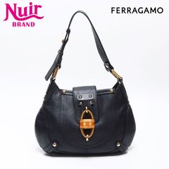 Salvatore Ferragamo サルヴァトーレフェラガモ ショルダーバッグ レザー バンブー