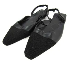 ザラ ミュール パンプス バックストラップ フラット 靴 レディース 38サイズ ブラック ZARA 【中古】