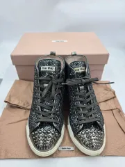 超希少】MiuMiu レディースパンツスーツシルクウールシングル3L