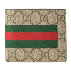 新品 グッチ GUCCI 2つ折り財布 GGスプリーム ベージュ/マルチ