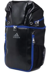💛＠アディダスサッカーボール用　3層デイパックボールバック リュック黒×青